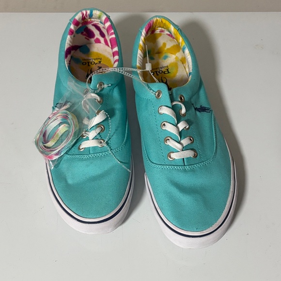 Teal Polo by Ralph Lauren   Men Sneakers - Picture 1 of 8